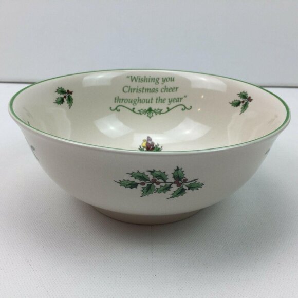 Spode Christmas Tree Porcelain China Revere Bowl With Box Legend Wishing Cheer - Picture 3 of 9